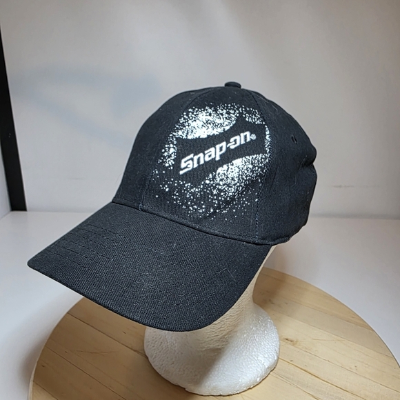 Snap On Tools Hat Baseball Cap Black White Splatter Embroidery Logo New One Size - Picture 1 of 10